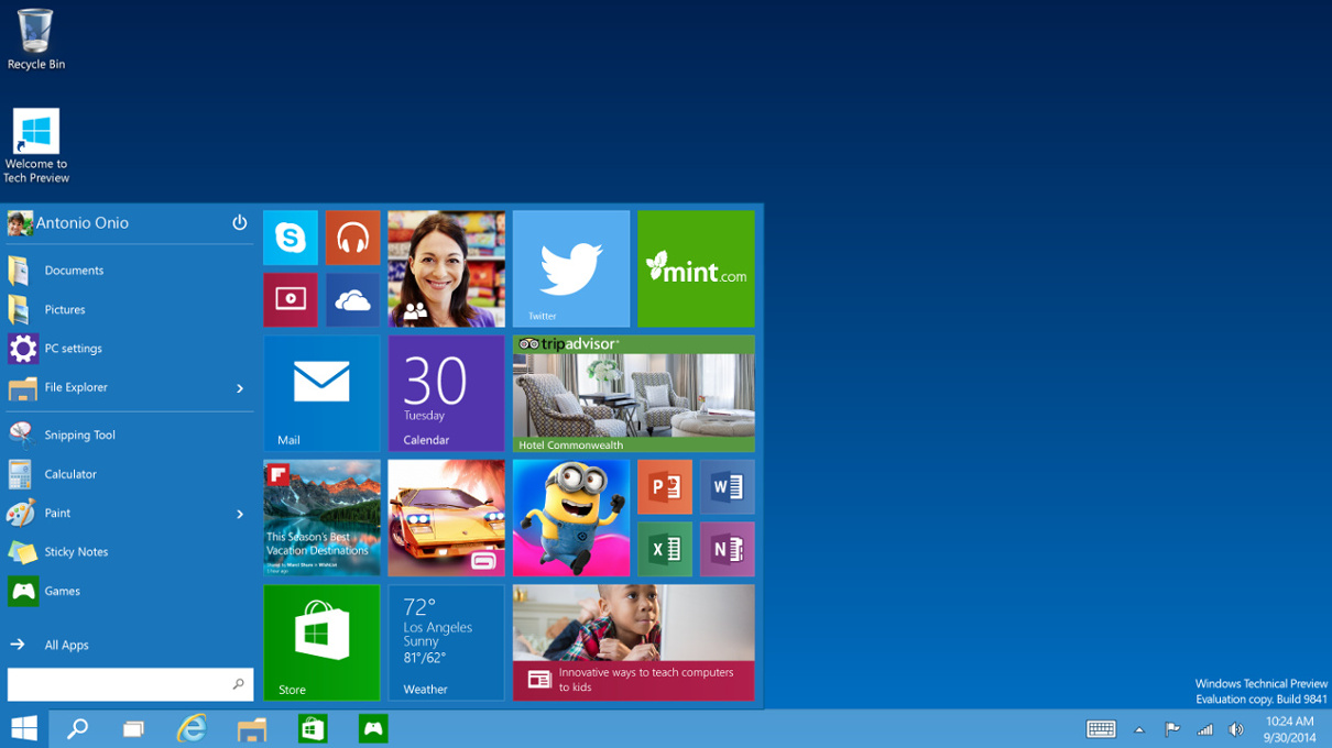 Windows10_Tech-Preview_Start-menu